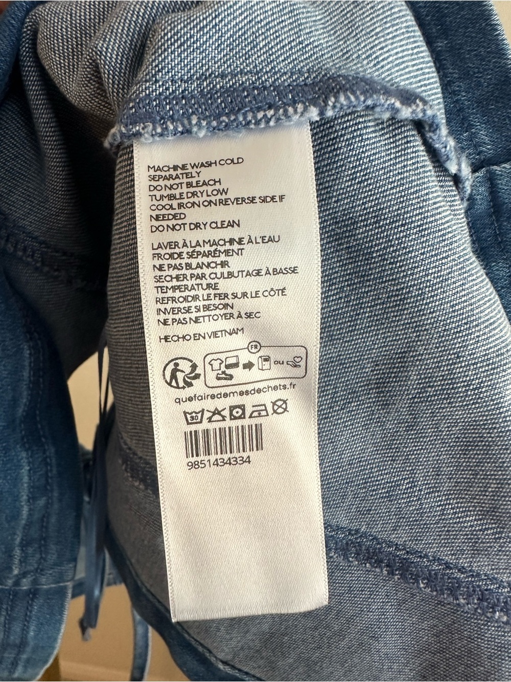 NWT Pilcro Blue Sleeveless Denim Peplum Top - Picture 7 of 8